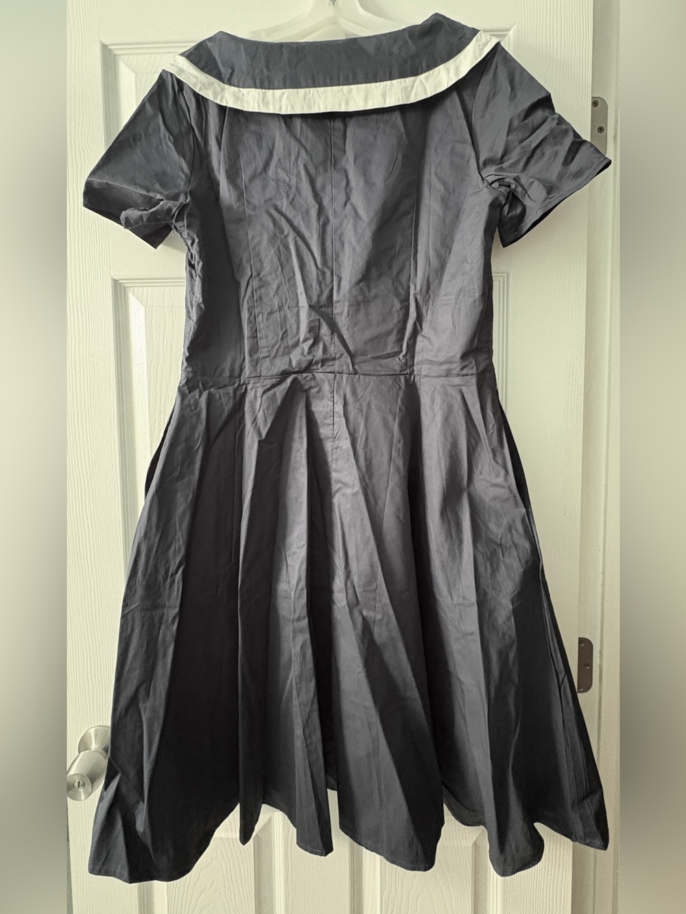 Vintage-Inspired Navy Sailor Dress with White Trim *NWT* - Picture 6 of 7
